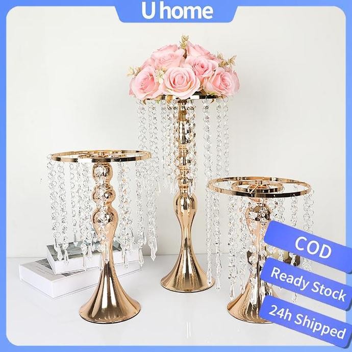 Siap Stok CodUh Vas Bunga Hiasan Dekorasi Ruang Tamu Mewah Pajangan Lemari Kaca Luxurious Wedding Va