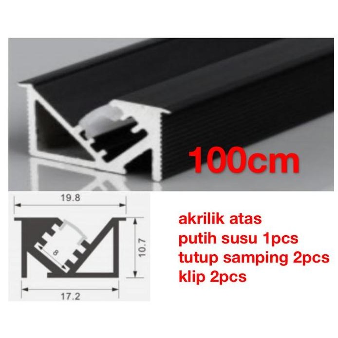 

Terlaris Housing Aluminium Profile Cover Furniture Led Strip Super Lemari Meja