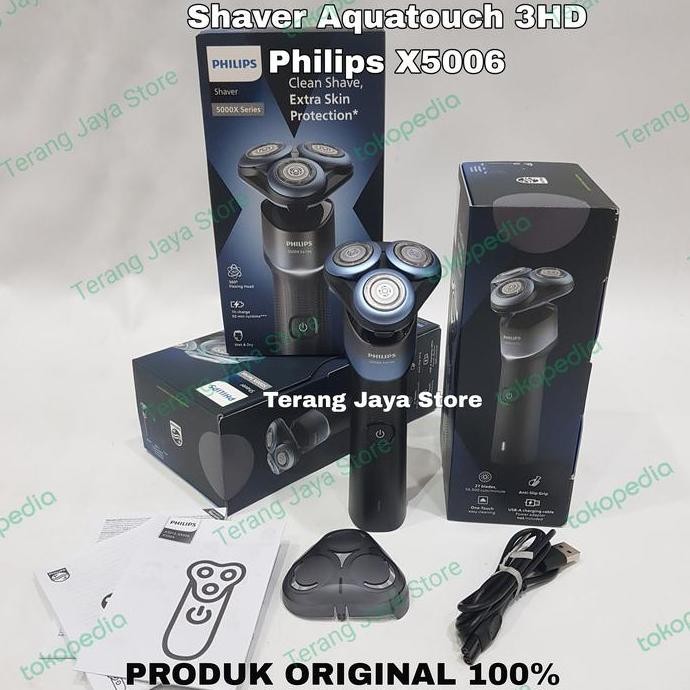 Terlaris Shaver Philips X5006 Shaver 3Hd Philips X5006 Aquatouch Shaver Philips
