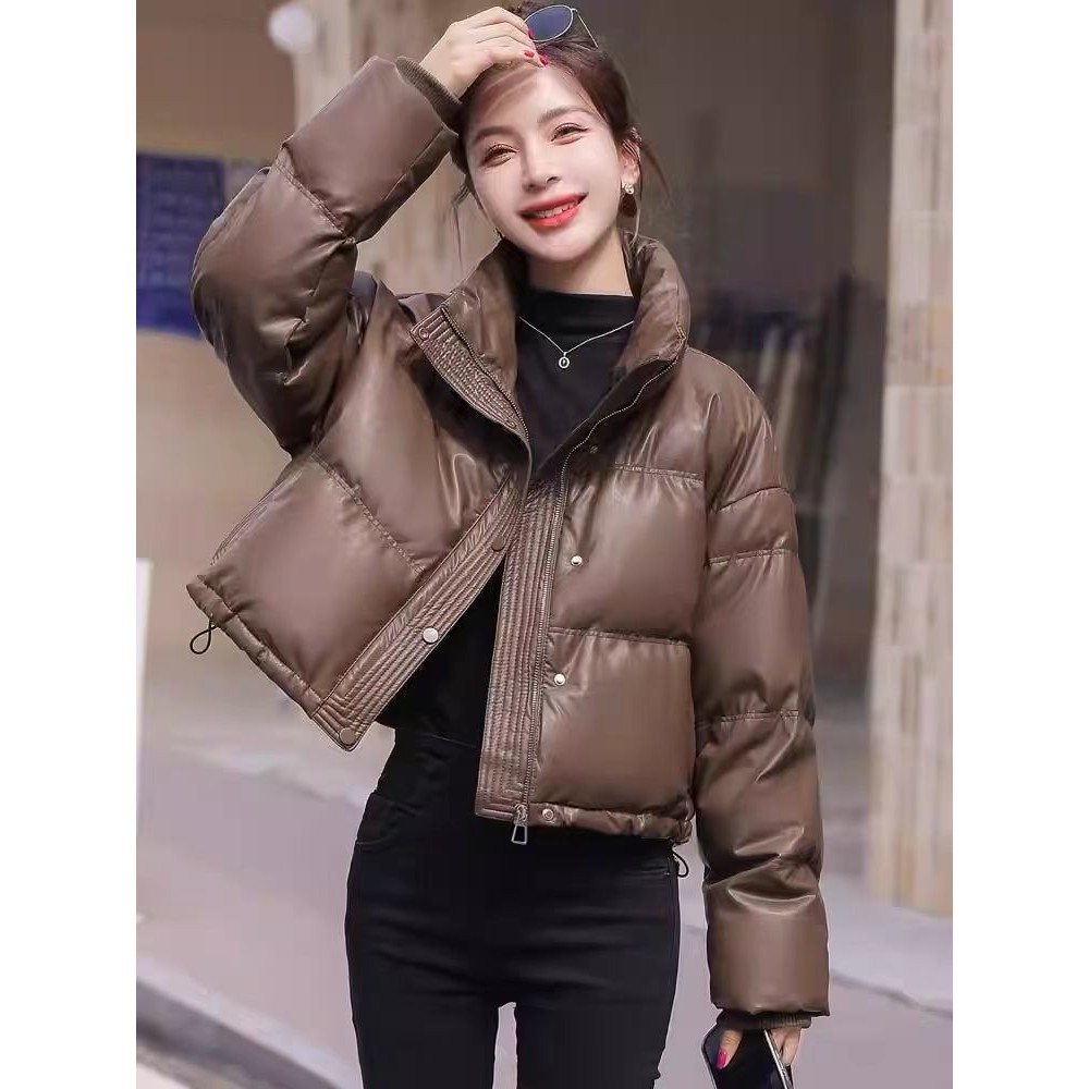 

Stand Collar Short Fashionable Small Petite Stylish Bread Jacket