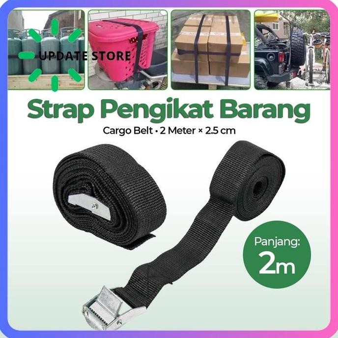 

Terlaris Tali Pengikat Barang Motor Mobil Panjang 2 Meter Strap Cargo Belt