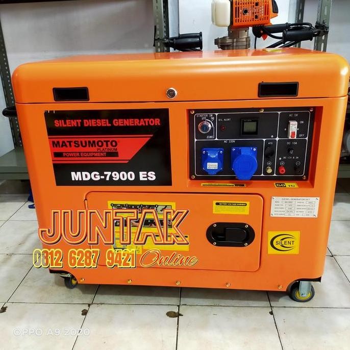 

Terlaris Genset Silent Matsumoto Mdg-7900 Es 1 Phase Solar Elektrik Stater