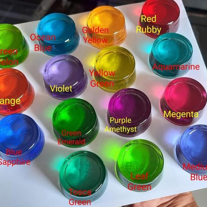 

ready Pewarna cair super transparant LIQUID DYE untuk Resin kemasan 1 liter