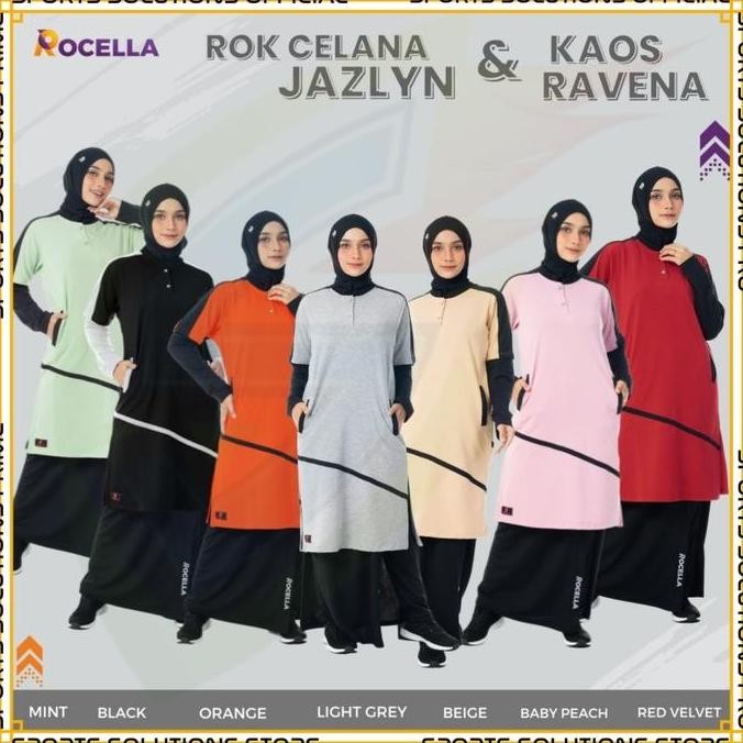ROCELLA KAOS RAVENA DAN ROK CELANA JAZLYN , KAOS OLAHRAGA WANITA , ROK CELANA OLAHRAGA , BAJU OLAHRA