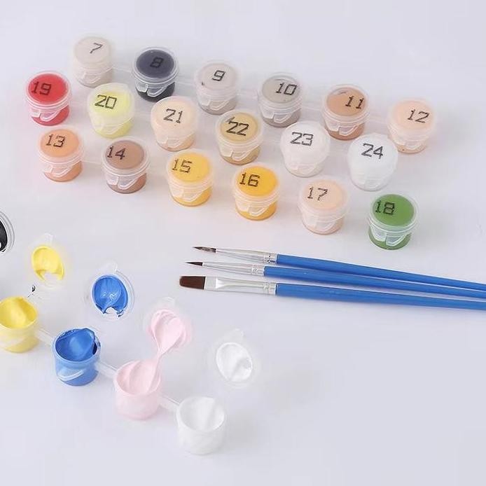 

ready DIY CANVAS PAINTING BY NUMBER KIT DIGITAL OIL PAINTING DIY PAINT BY NUMBER LUKISAN 40X50CM / PAINTING KIT FRAME