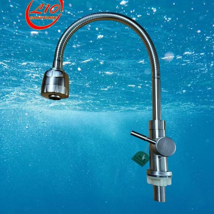 Murah Kran Angsa Fleksibel Stainless Tancap Tanam Soligen Ss 505 / Kran Sink