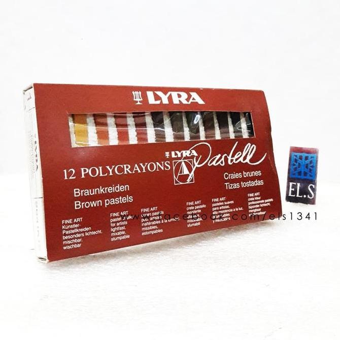 

ready Lyra Polycrayons 12 colors Brown Tone Soft Pastels