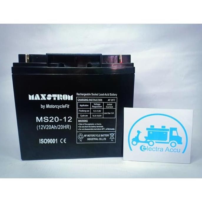 

Terlaris Aki Genset 12V 20Ah 12V20Ah 12 V 20 Ah Vrla Maxotrom Mf Kering Battery