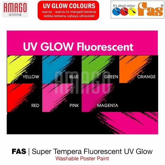 

ready FAS - SUPER TEMPERA FLUORESCENT UV GLOW PAINT - 500 ml - PILIH WARNA