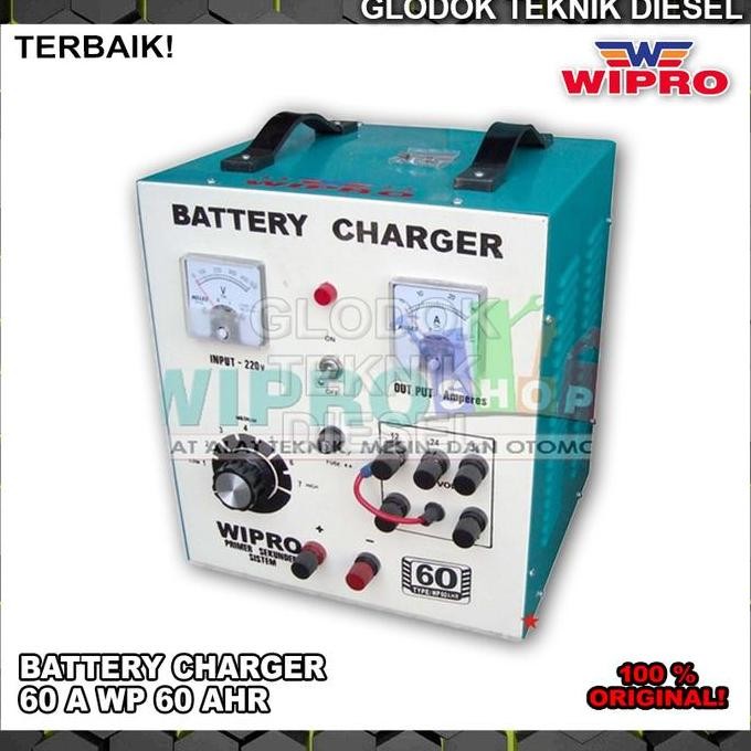 WIPRO Charger Aki Mobil Motor 60 A Battery Charger 60 AHR Cas Aki