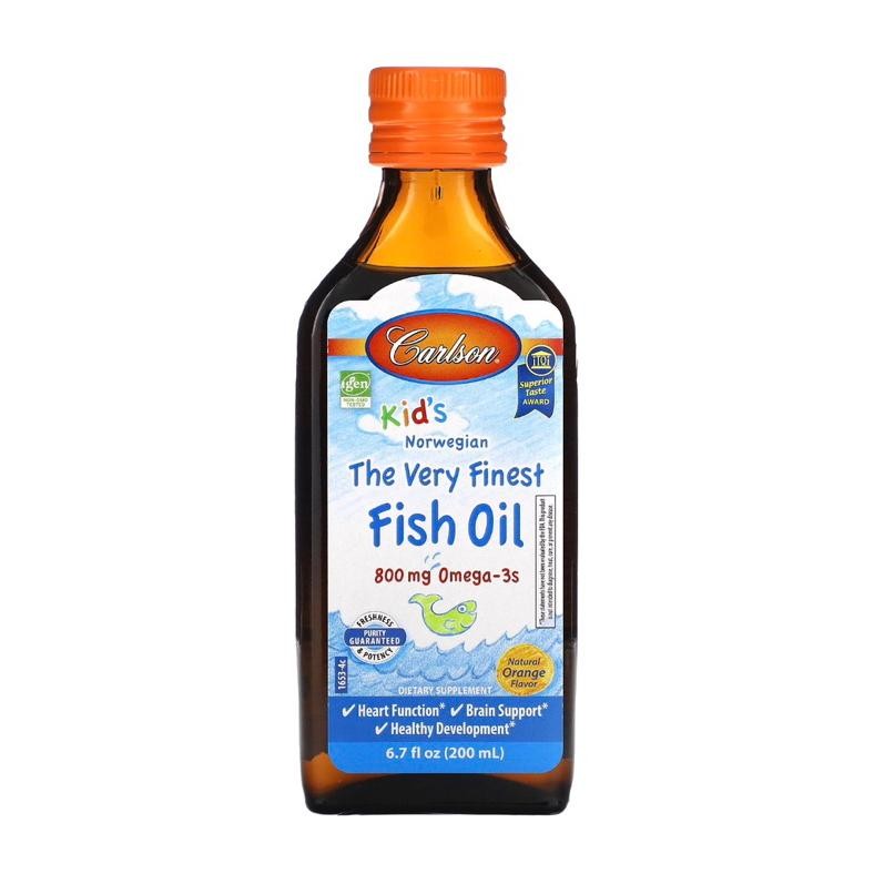 Carlson Kids Norwegian The Very Finest Fish Oil Natural Orange 800 Mg 200 Ml