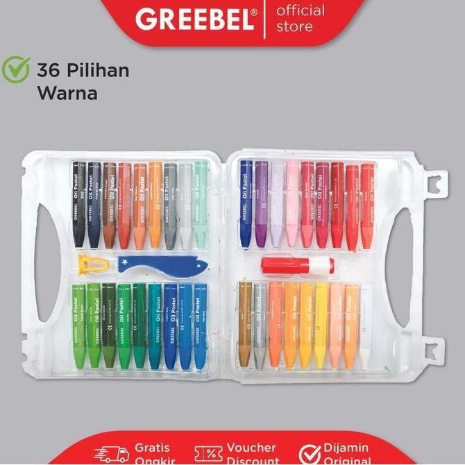

ready Crayon Greebel 36 Warna / Oil Pastel Greebel 36 Warna Non toxic