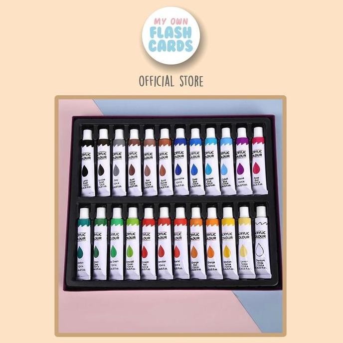 

ready 24 Warna Acrylic Paint Set Darn Good Painting Yarn 24 Pcs Cat Akrilik