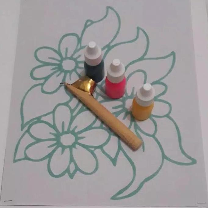 

ready Alat Membatik Pemula, kain, canting, cat batik