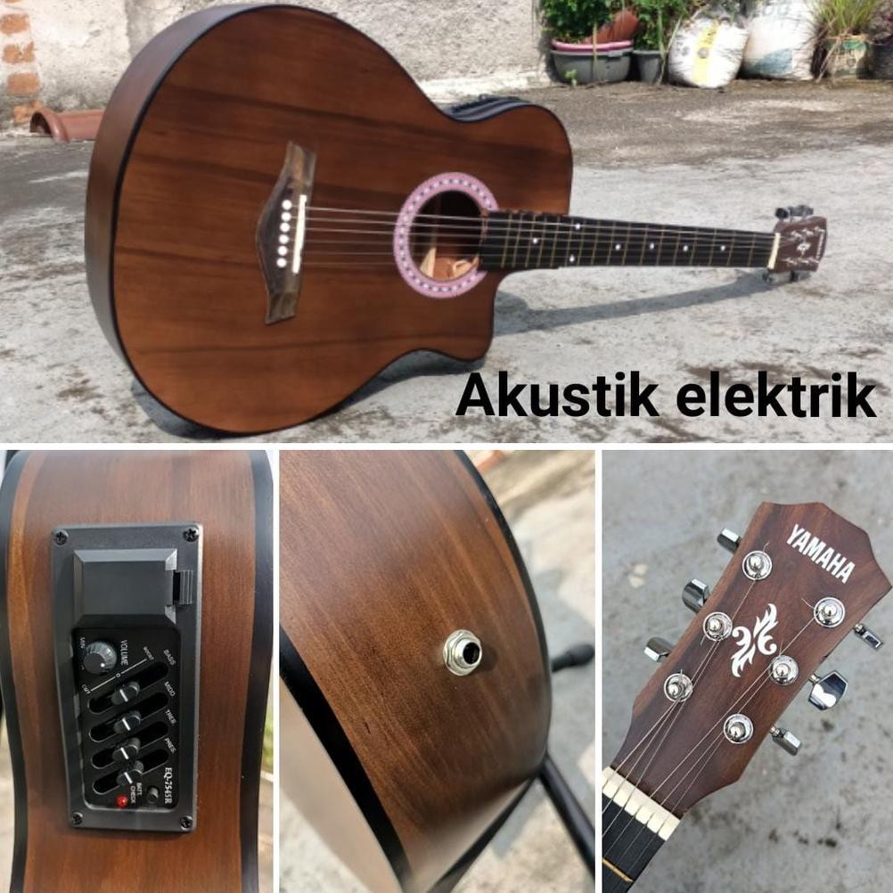 NEW Gitar akustik elektrik pemula yamaha custom murah berkualitas premium