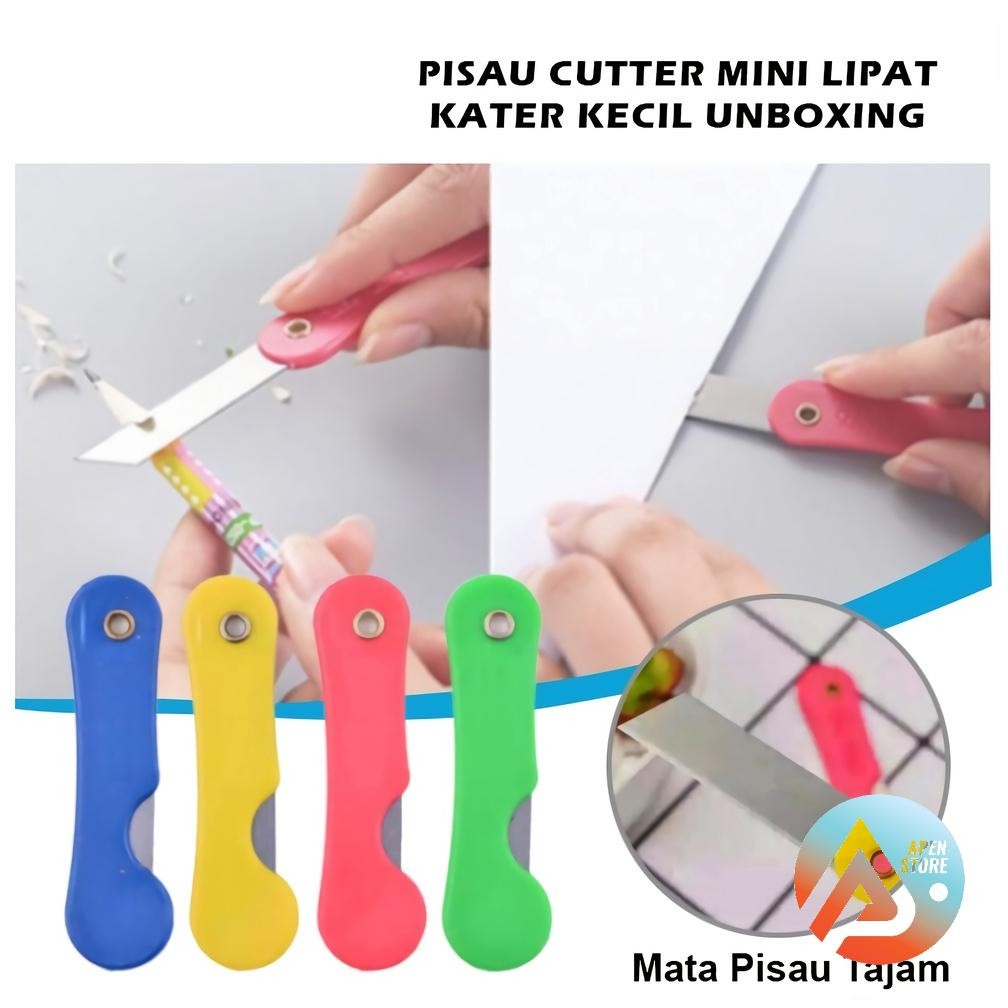 

BARU APEN PISAU CUTTER LIPAT MINI ALAT POTONG KERTAS PLASTIK ATK SEKOLAH KANTOR KATER KECIL BARANG UNIK