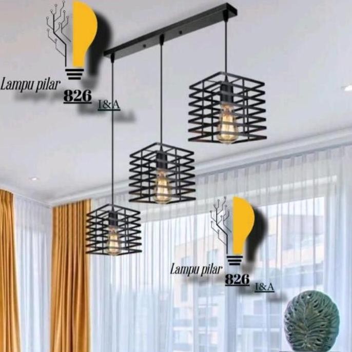 Murah Kap Lampu Hias Gantung Indoor 1Set Free Bohlam Lampu Bulat