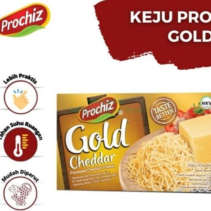 

Grosir Prochiz Gold 2Kg Keju Cheddar Blok Ready Gosend Only