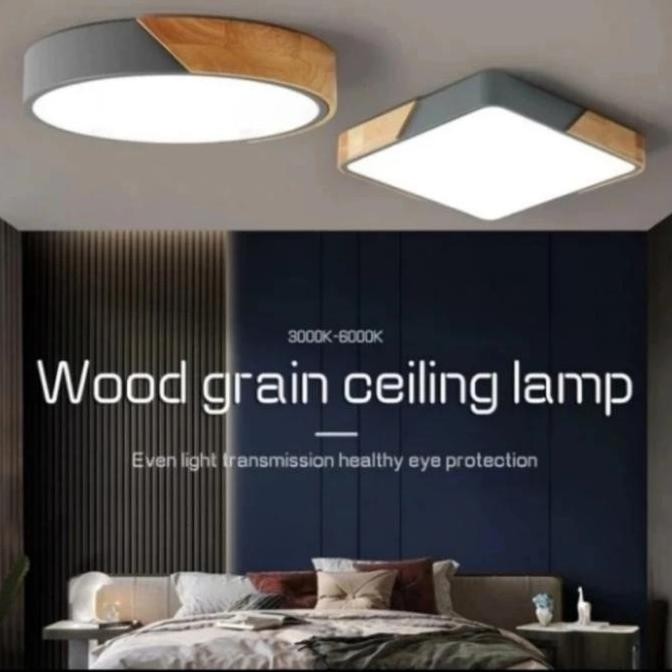 Promo Lampu Gantung Plafon Minimalis Kayu Acrylic Hias Ruang Tamu