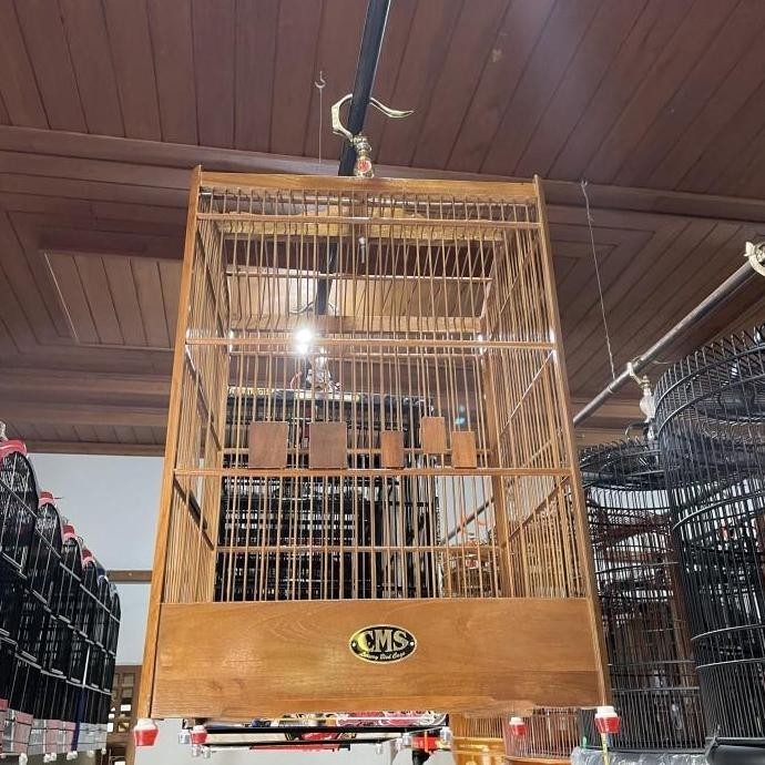 Sangkar Kandang Burung Kotak No 1 & 2 CMS Jati Original Asli