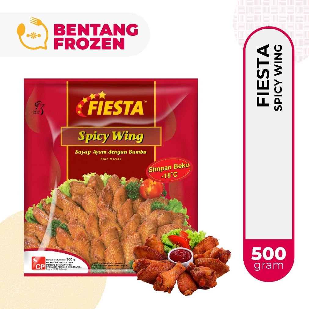 

Original Fiesta Spicy Wings 400G-500G - Sayap Ayam Bumbu Pedas Frozen Food