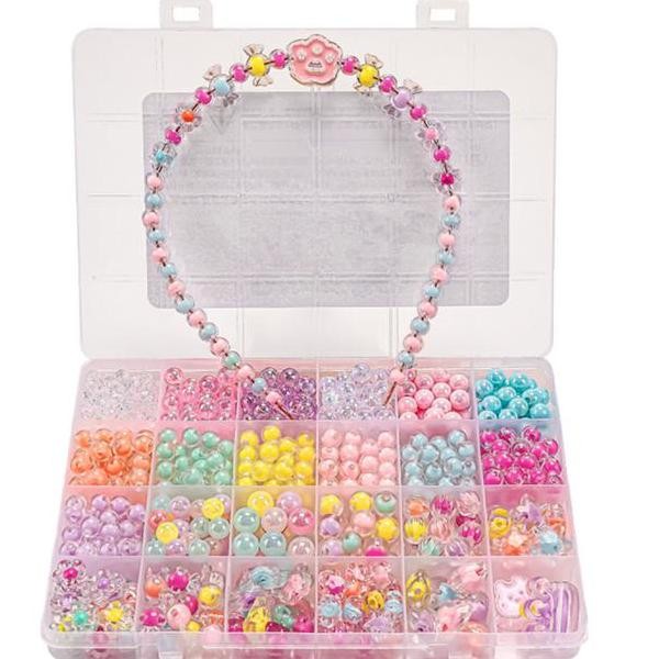 Diy Gelang Set Manik Manik Kristal Dopamin Aksess Gelang Kreatif Anak Mainan Manik Anak