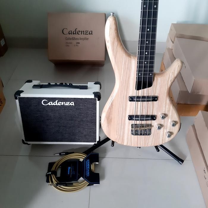 Bass Ibanez Sdgr 4 String Natural Plus Ampli Dan Kabel Jack New Original Dan Terpercaya