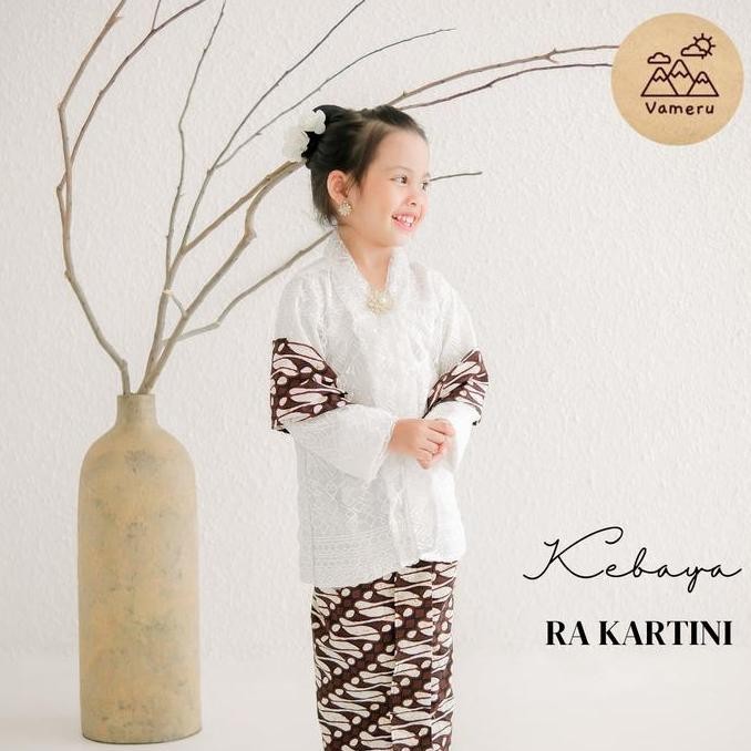 KEBAYA KARTINI ANAK BROKAT PUTIH COSPLAY IBU KARTINI