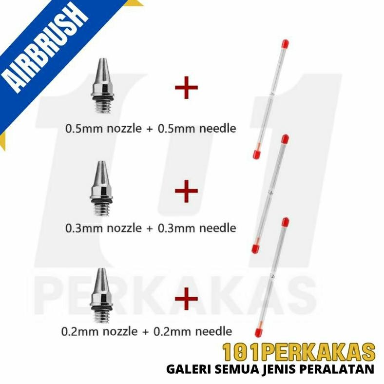 

Airbrush Nozzle dan Neddle Part 0.2 0.3 0.5mm Untuk Airbrush Made in China SV9