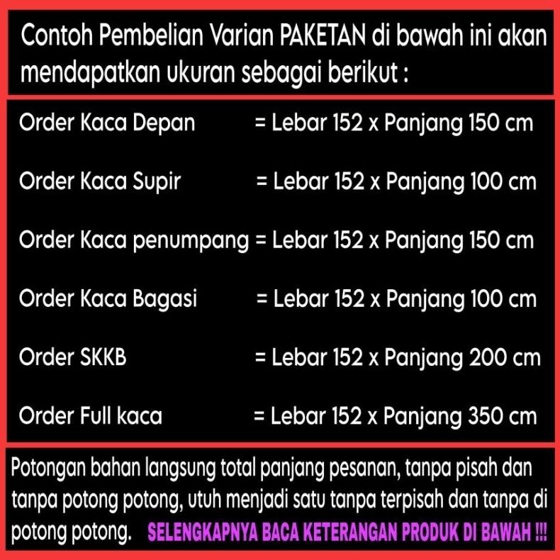 Kaca Film 3M/Kaca Film Mobil 3M/Black Beauty/Kaca Film Hitam/Original Garansi 5 Tahun