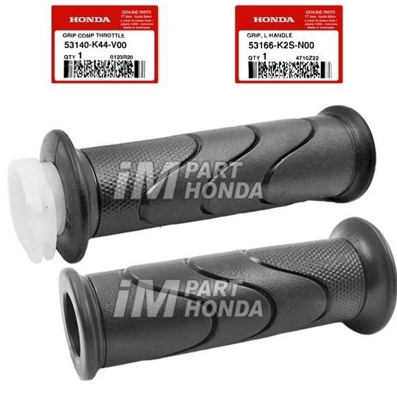 AHM ORIGINAL Handgrip Handfat Pedal Gas Kiri Kanan Honda Vario 125 Vario 150 Old Led 2015 2016 2017 