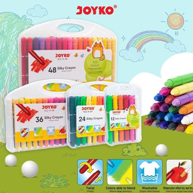 

JOYKO TWIST CRAYON SILKY OIL PASTEL / KRAYON JOYKO HALUS PUTAR SLC-A KRAYON WARNA SEKOLAH TERBARU ASLI 100% ORIGINAL OFFICIAL MODERN GARANSI BRAND TERLARIS DISKON GROSIR COD TREND 2025 NEGO BAYAR DI TEMPAT DISKON GRATIS ONGKIR