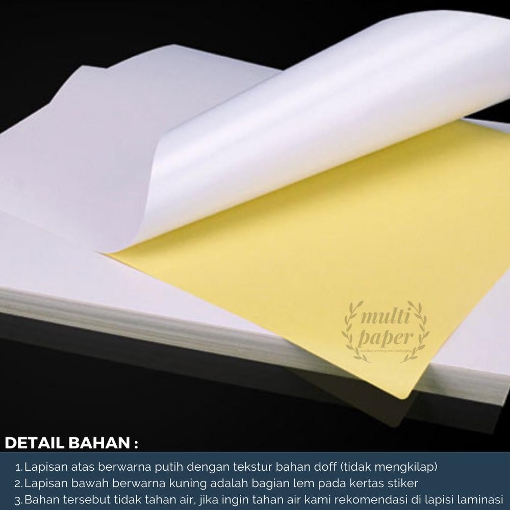 

Kertas Stiker F4 isi 30 lembar / Kertas Stiker F4 Doff / Kertas Sticker F4 Doff / Sticker Doff F4 SV9
