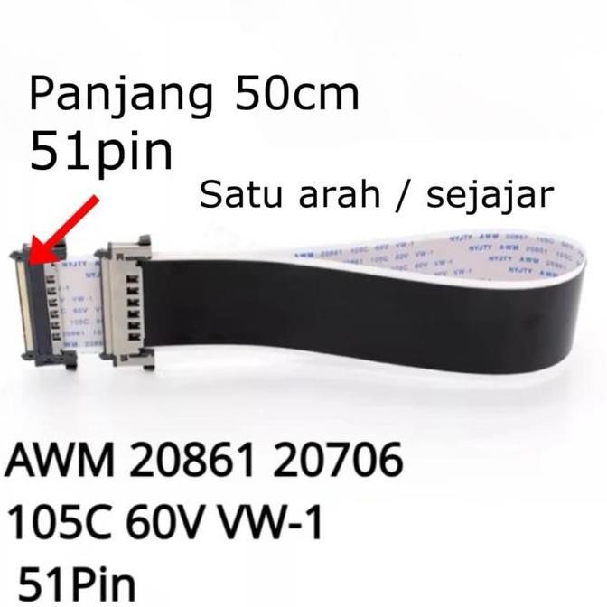 Sale 1Pcs Kabel Lvds 50Cm 51Pin Satu Arah