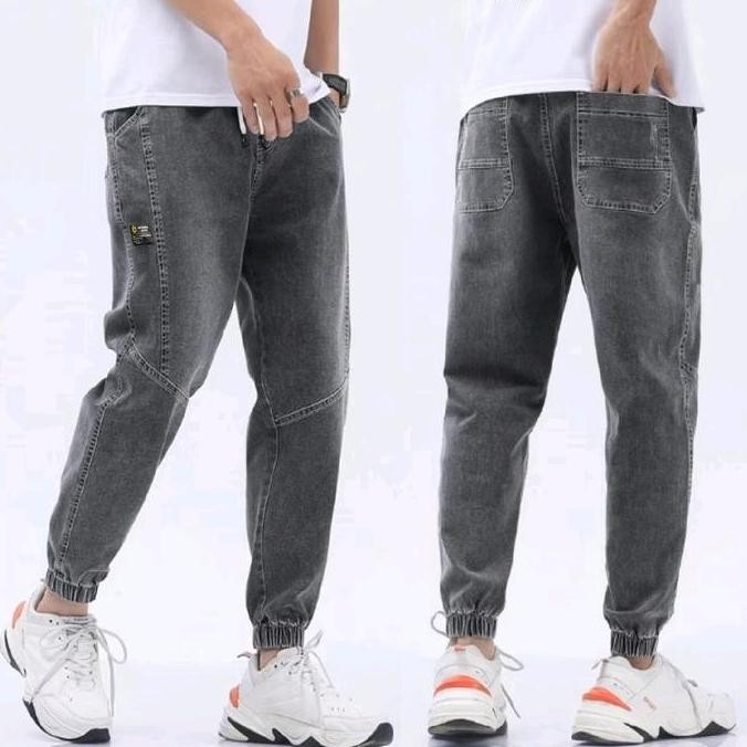 Celana Jeans Jogger Polos Panjang Pria Kekinian - Celana Jeans Jogger Pria - Jogger Jeans Pria Kasua