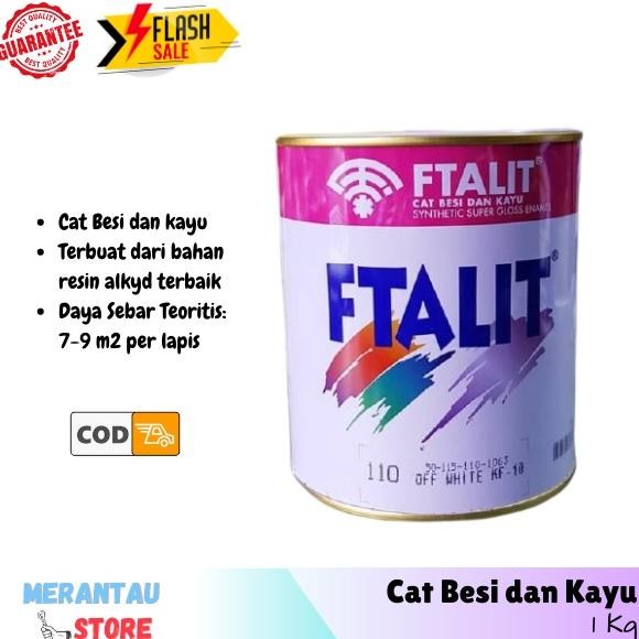 

Cat Besi dan Kayu 1 Kg Ftalit Hitam Putih Doff Clear Silver Cat Minyak Kansai Paint Logam Fitalit SV9
