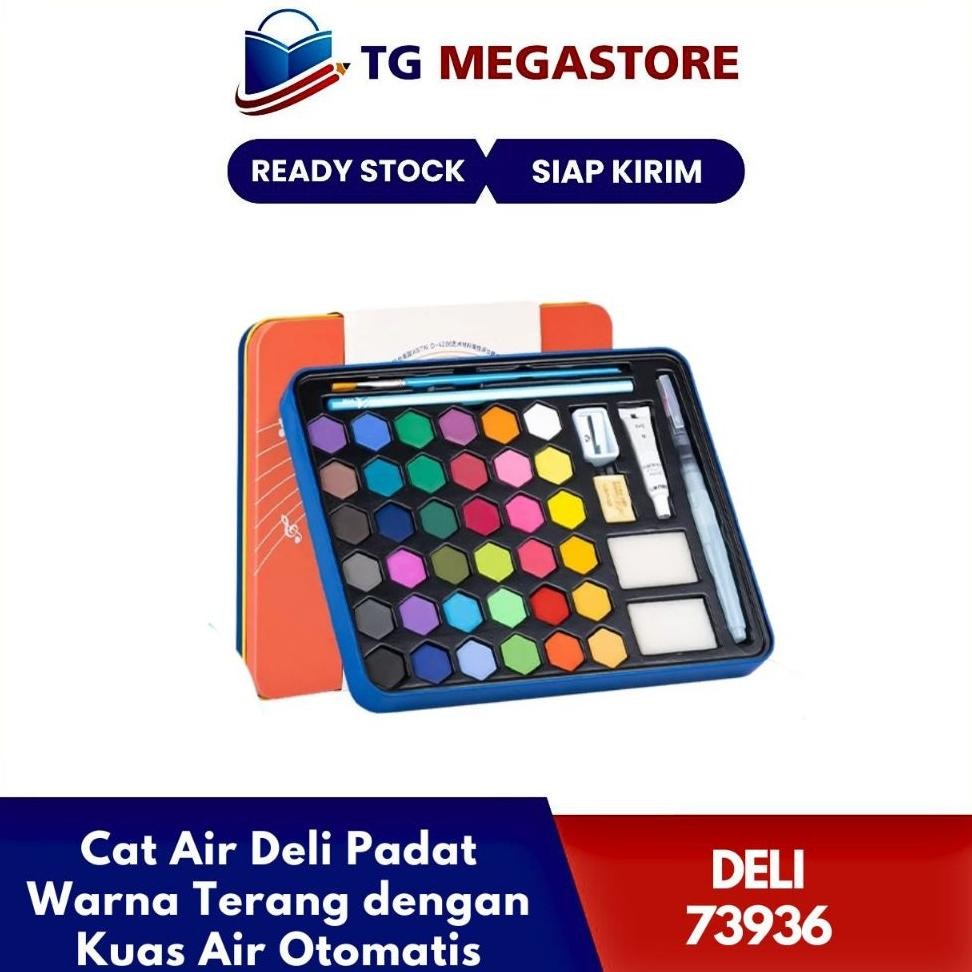 

Cat Air Deli Padat Warna Terang Solid Watercolor Paint Dengan Kuas Air Otomatis 73936X