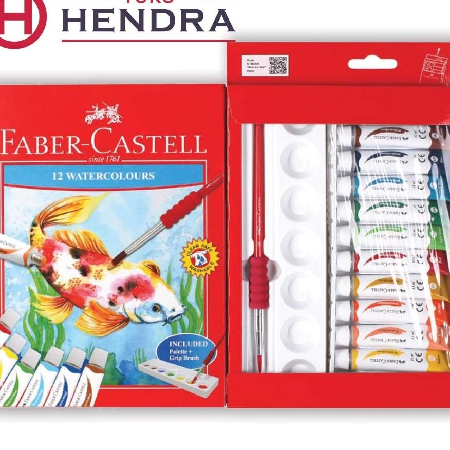 

Cat Air Fabercastell Watercolour Tube 12 Ml 12 Warna