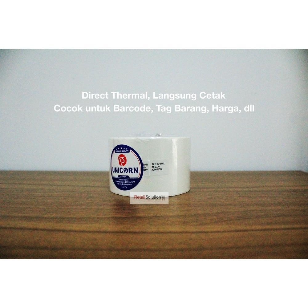 

Stiker Label Barcode Thermal 55x30 mm / 55 x 30 mm / 55x30mm isi 1250 SV9