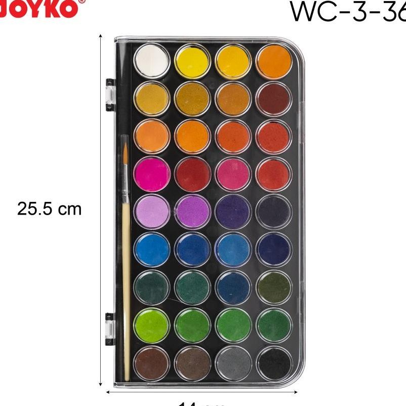 

Joyko Watercolor Set Cat Air Wc3 Isi 36 Warna Wc336 Pallete