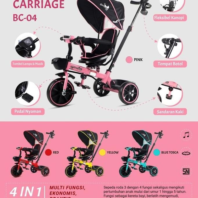 Sepeda Anak Roda Tiga Genio Musik Baby Stroller