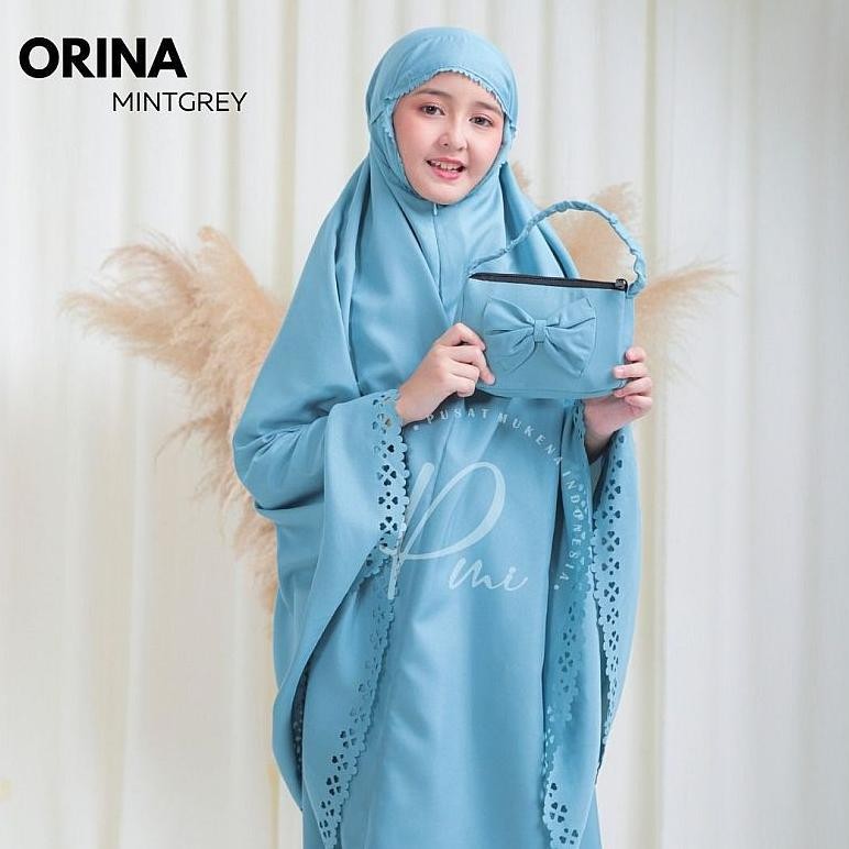 MUKENA TERBARU 2025 - Mukena Anak 2in1 Umur 9-13 Tahun Bahan Katun Mikro Finishing Laser Cut - Muken