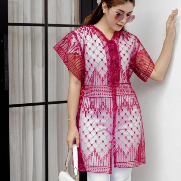 Outer Brokat Kebaya /Outer Mewah Tunik Yukensi /  Brokat Sapto Outer Kondangn simpel Elegan AST