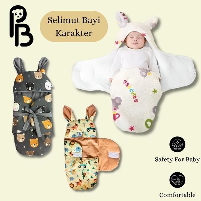 Selimut Karakter Bayi | Bedong Instan | Bedong Bayi Karakter