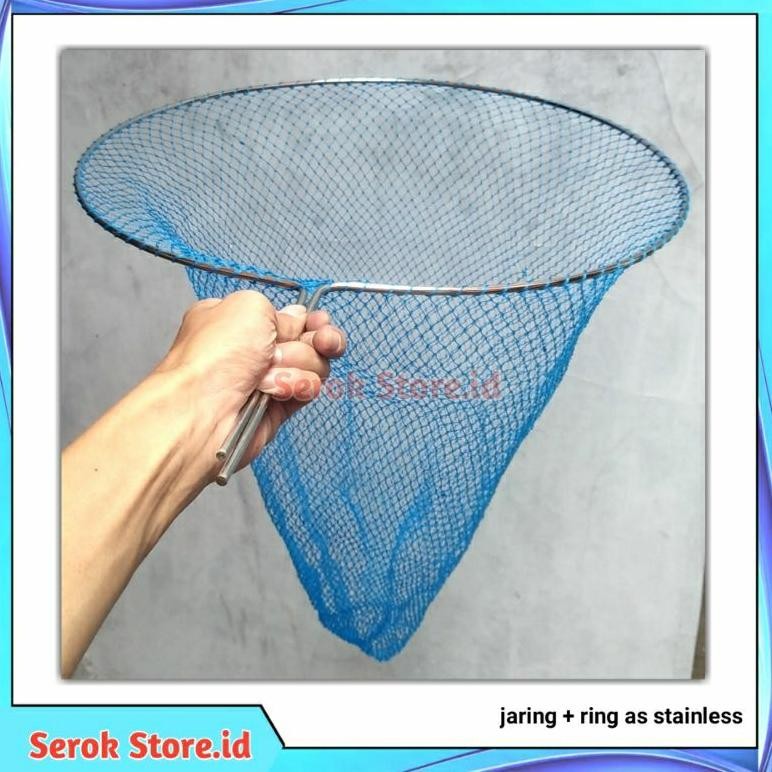 Termurah Jaring Serok Ikan Stainless / Siap Pakai / Serok Ikan Panen Ukuran Besar / Serokan Ikan Sup