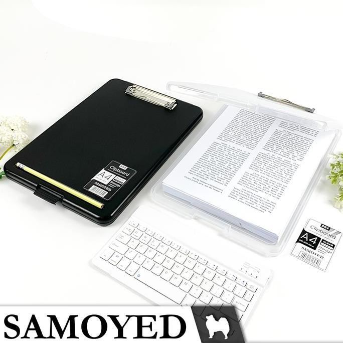 

BEBAS ONGKIR - SAMOYED CLBD-SR4 PapanKlip / Jalan / Dada / Alas Ujian / Clipboard with Storage / Organizer A4