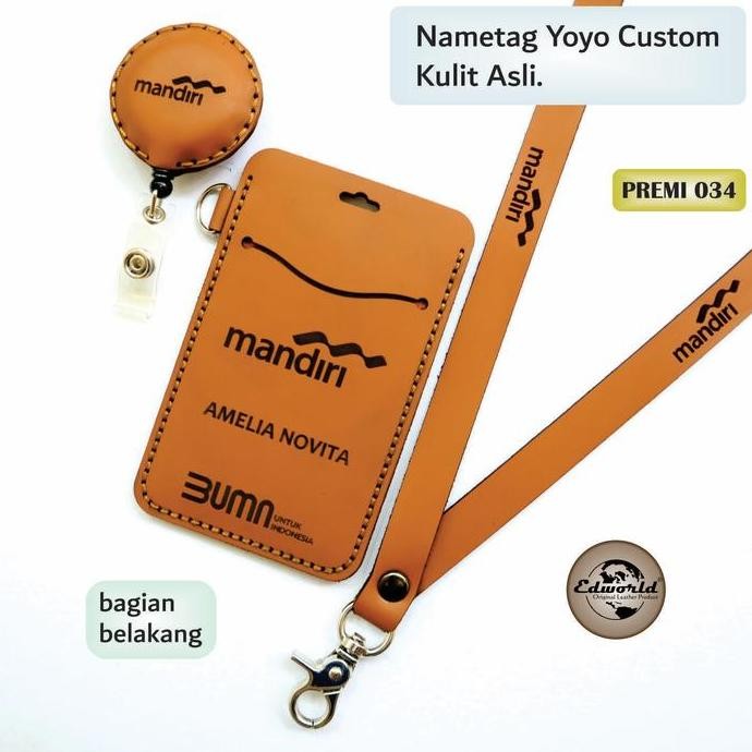 

BEBAS ONGKIR - ID CARD HOLDER YOYO KULIT SAPI ASLI PREMIUM 2 SLOT KARTU