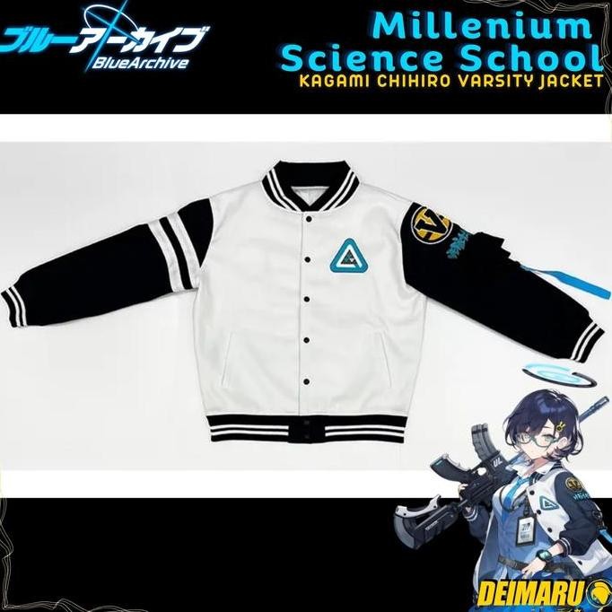 Jaket Cosplay Varsity Kagami Chihiro Millenium Blue Archive Unisex Ani (Best Quality)