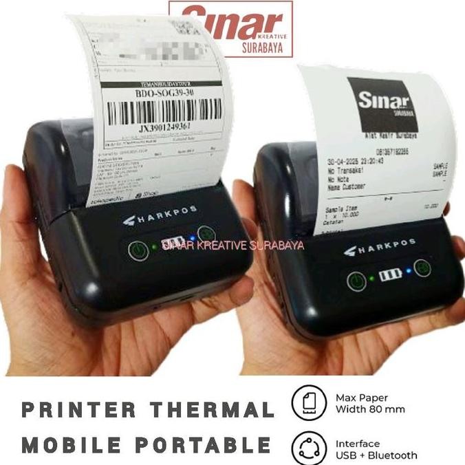 

BEBAS ONGKIR - PRINTER BLUETOOTH THERMAL 80MM C81MP / X80B CETAK RESI DAN STRUK