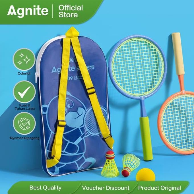 Agnite Raket Bulutangkis Anak / Children Badminton Racket Raket Bulu tangkis Mini Mainan Anak FT409